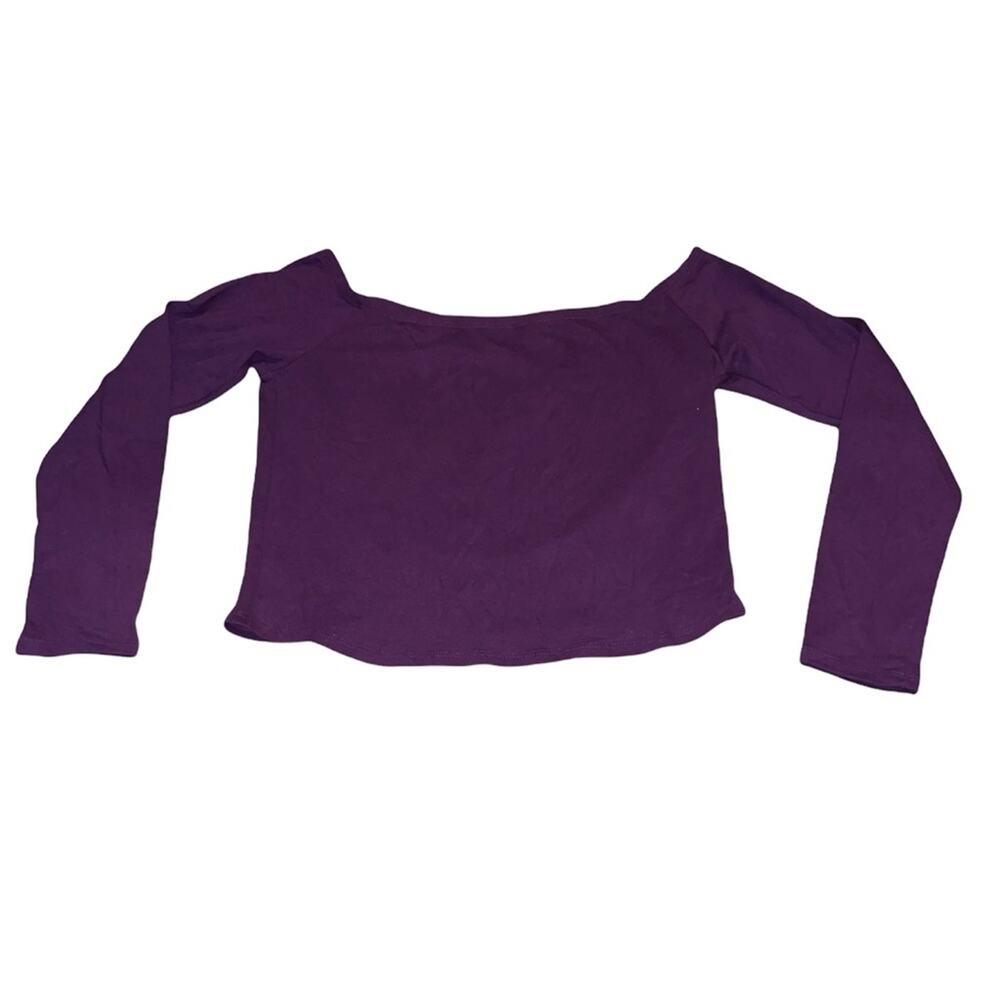 NWOT BP Purple Long Sleeve Off The Shoulder Crop Top